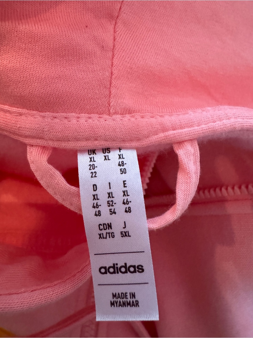 adidas Pink Hooded Zip Jacket with White Logo Tag - Picture 3 of 5